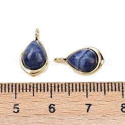 Подвески-слезинки из натурального содалита&nbsp;KK-B157-33C-G