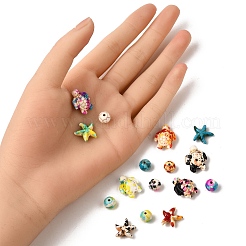 102 шт. 17 стиля окрашенных синтетических бусин из бирюзы и магнезита&nbsp;G-FP0001-03