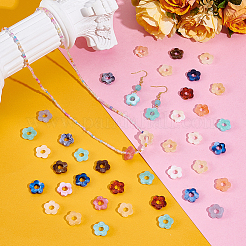 240 шт. 10-цветные градиентные прозрачные акриловые бусины&nbsp;OACR-UN0001-13