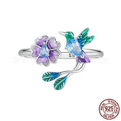 925 открытое кольцо-манжета из стерлингового серебра с микропаве из кубических цирконий для женщин FS-WG3C533-01