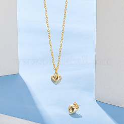 2 шт. 925 подвески в виде объемного сердца из стерлингового серебра с соединительными кольцами STER-UN0001-61G