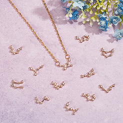 Кулоны из латуни с прозрачным фианитом ZIRC-SC0001-06