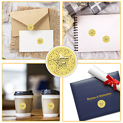 Наклейки с изображением бумаги из золотой фольги STIC-WH0030-001