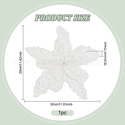 Пластиковые аппликации из бисера с имитацией жемчуга и пайеток DIY-BC0012-60