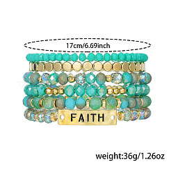 6 комплект браслетов из синтетического кварцевого кристалла в богемном стиле из сплава и смолы в 6 стилях&nbsp;FS-WG14188-01