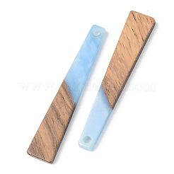 Pendentifs en résine opaque et bois de noyer&nbsp;RESI-S389-043A-C01