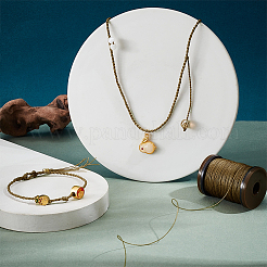 Круглый шнур из вощеного полиэстера длиной 90 м.&nbsp;YC-WH0019-02B