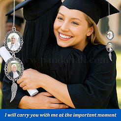 2 шт. 2 варианта подвесок в виде крыльев из сплава с овальной подставкой&nbsp;HJEW-GA00049-02