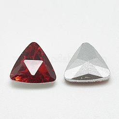 Cabochons en verre avec strass de dos avec point&nbsp;RGLA-T087-12mm-07