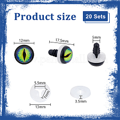 Стеклянный светящийся глаз для куклы-ремесла DIY-PH0030-39A