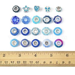 40 шт. 20 стиля синей серии европейские бусины из смолы RPDL-FS0001-02