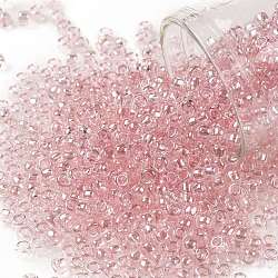 TOHO Round Seed Beads, Japanese Seed Beads, (289) Light French Rose Transparent Luster, 8/0, 3mm, Hole: 1mm, about 222pcs/bottle, 10g/bottle