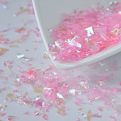 Plastik Bonbon Pailletten / Paillette Chip, UV-Harzfüller, für die Herstellung von Epoxidharzschmuck, Perle rosa, 2~20x2~16 mm, ca. 20 g / Beutel