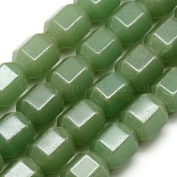 Hexagon Natural Green Aventurine Beads Strands, 10x8mm, Hole: 1mm, about 39pcs/strand, 15.9 inch