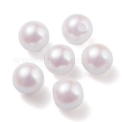 Perles en plastique pompons, perle d'imitation, foré central, ronde, vieille dentelle, 5.5~6mm, Trou: 1mm