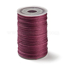 Cordón de poliéster encerado, 3 capa, púrpura, 0.45mm, alrededor de 59.05 yarda (54 m) / rollo