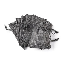 Bolsas de embalaje de arpillera bolsas de lazo, gris, 20x15 cm