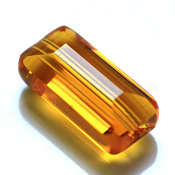 Imitation österreichischen Kristallperlen, Klasse aaa, facettiert, Rechteck, orange, 4.55x8x3 mm, Bohrung: 0.7~0.9 mm