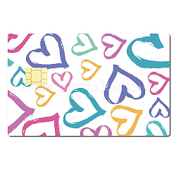 CREATCABIN Card Skin Sticker Heart Self Adhesive Credit Card Skin Decal Waterproof Removable No Bubble Personalizing Bank Card Cover for Key Transportation Debit Credit Card 7.3 x 5.4Inch