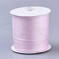 Нейлоновые ленты, с блестящим металлическим шнуром, для подарочной упаковки, украшение свадебной вечеринки, розовый жемчуг, 1/8 дюйм (3.5 мм), о 500yards / рулон (457.2 м / рулон)