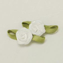 Accessori per costume fiore tessuta fatto a mano , fiore, bianco, 11x24x6mm