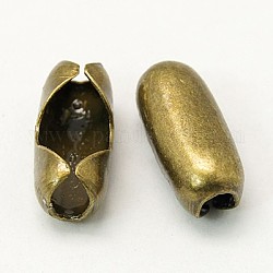 Eisenkugel Kettenschlösser, Antik Bronze, 12x6x5.5 mm, Passend für 4.5mm Kugelkette