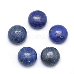 Naturales lapis lazuli cabochons, semicírculo, teñido, 10x4~5mm