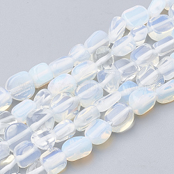 Opalite Beads Strands, Tumbled Stone, Nuggets, 2~19x3~8x2~7mm, Hole: 1mm, about 50~55pcs/strand, 15.55 inch