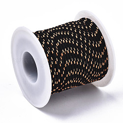 Cordon polyester polyvalent, pour la fabrication de bracelets en corde ou de lacets de bottes, verge d'or, 2mm, environ 21.87 yards (20 m)/rouleau