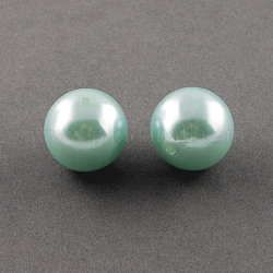 Imitated Pearl Acrylic Beads, Round, Pale Turquoise, 8mm, Hole: 1.8~2mm, about 2000pcs/500g