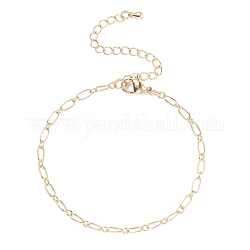 Bracciale da donna con catena in ottone, oro, 7-1/8 pollice (18 cm)