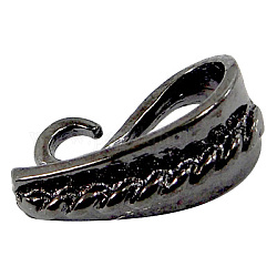 Bügel aus Messingrohr, Schleifenbügel, Perlen der Patsche, Metallgrau, 14x6 mm, Bohrung: 3.5 mm