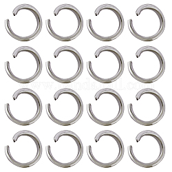 Sunnyclue 304 anneaux en acier inoxydable, anneaux de jonction ouverts, rond, couleur inoxydable, 22 jauge, 4x0.6mm, diamètre intérieur: 2.8 mm, 5000 pcs / boîte