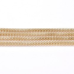 304 Edelstahl-Laterne Ketten, mit Spule, ungeschweißte, golden, 2 mm, ca. 164.04 Fuß (50m)/Rolle