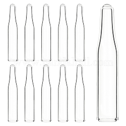 Olycraft 60Pcs Cone Glass Sample Bottle, for Crafting, Clear, 31x6mm, Hole: 4mm, 60pcs/set