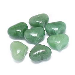 Натуральный зеленый авантюрин сердце пальмовый камень, карманный камень для медитации баланса энергии, 20~21x25~25.5x13~14 мм