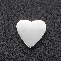 201 Stainless Steel Charms, for Simple Necklaces Making, Stamping Blank Tag, Laser Cut, Heart, Stainless Steel Color, 7.5x8x3mm, Hole: 1.6mm