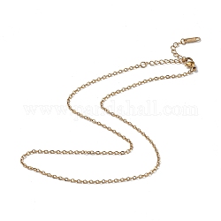 Ionenplattierung (IP) 304 Edelstahl-Kabelkette für Männer und Frauen, golden, 15.94 Zoll (40.5 cm)