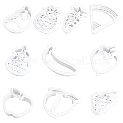 SUPERDANT 10 Styles Fruits Vegetable Polymer Clay Cutters Banana Fondant Cutters Strawberry Pineapple Cookie Shape Carrot Biscuit Cutter Grape Watermelon Craft Cutters