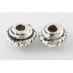 Tibetan Style Spacer Beads, Antique Silver, Lead Free, 5x3mm, Hole:1.5mm, about 128pcs/20g