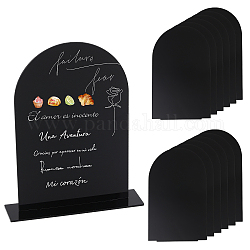 Arch Acrylic Blank Place Cards, for Wedding, Restaurant, Birthday Party Decorations, Black, 120x29.7x150mm