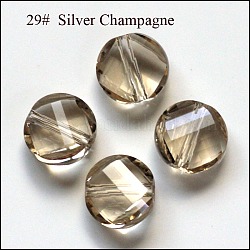 Abalorios de cristal austriaco de imitación, aaa grado, facetados, plano y redondo, burlywood, 8x4mm, agujero: 0.9~1 mm