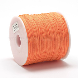 Cordons polyester, orange foncé, 0.8mm, environ 131.23~142.16 yards (120~130 m)/rouleau