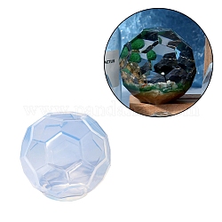 Moules en silicone d'affichage de boule à facettes diy, moules de résine, pour la résine UV, fabrication artisanale de résine époxy, blanc, 82.5x73mm, Trou: 30.5mm