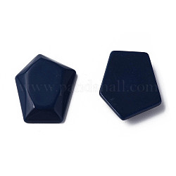 Cabochons opaques en acrylique, pentagone, bleu de Prusse, 23.5x18x4mm, environ 450 pcs/500 g