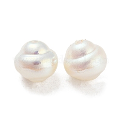 Perle d'imitation en plastique abs, blanc, 10x9mm, Trou: 1.4mm