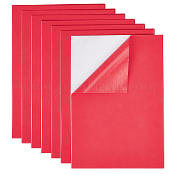 Sets de papier mousse éponge eva, avec dos adhésif, antidérapant, rectangle, rouge, 30x21x0.1 cm