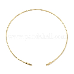 Placage ionique (ip) 304 fabrication de bracelet en chaîne serpent ronde en acier inoxydable, avec des boucles, véritable 14k plaqué or, 8-1/8 pouce (20.7 cm)