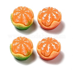 Opaque Resin Imitation Food Decoden Cabochons, Orange Shape, Mixed Color, 16.5x13.5mm