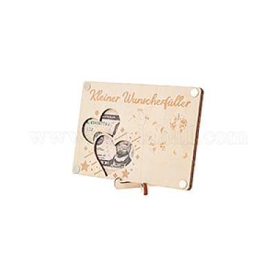 Деревянные подставки для денег с лазерной резкой AJEW-FG0004-22A-1